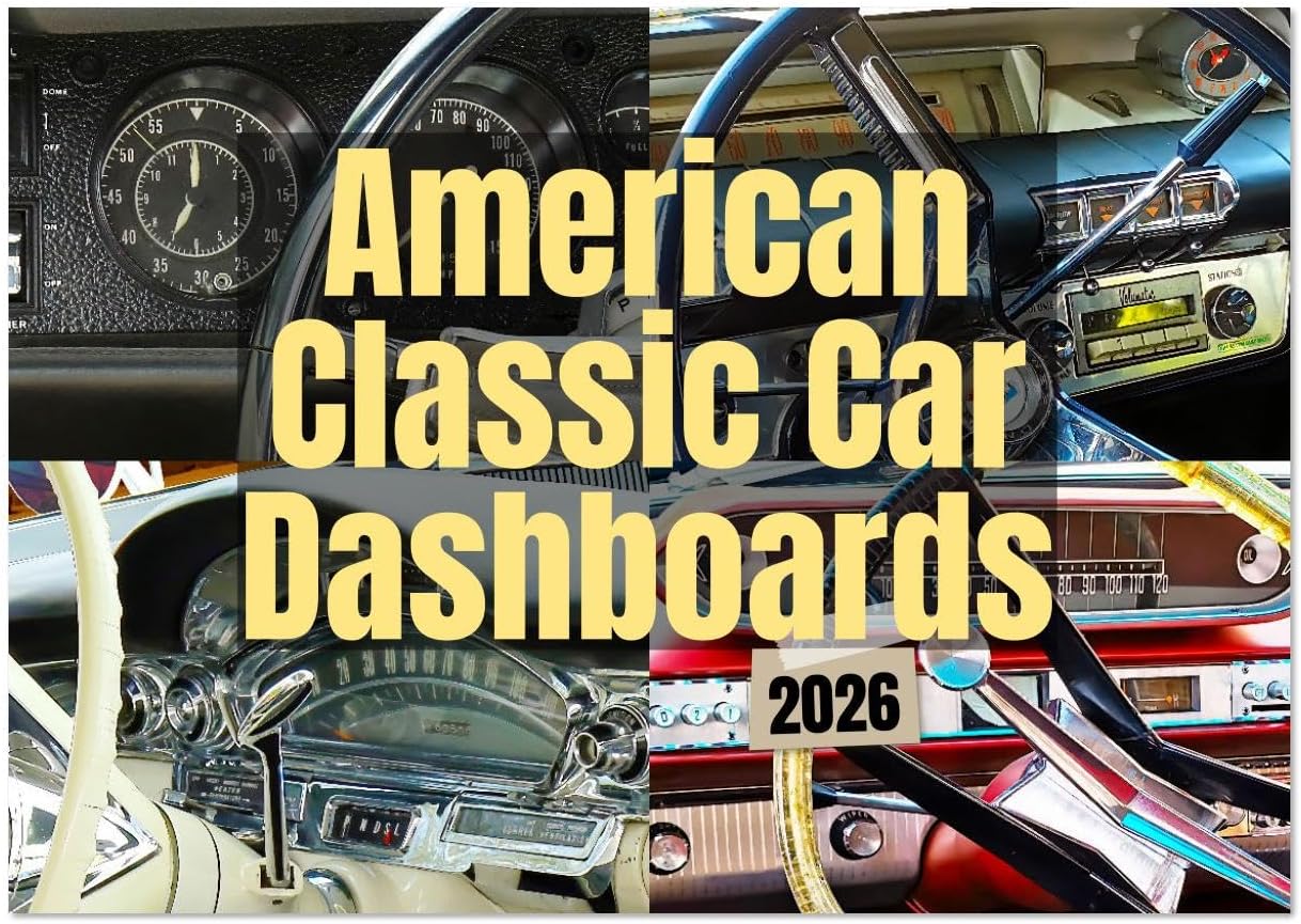 American Classic Car Dashboards wall calendar photos by Peter Kraaibeek